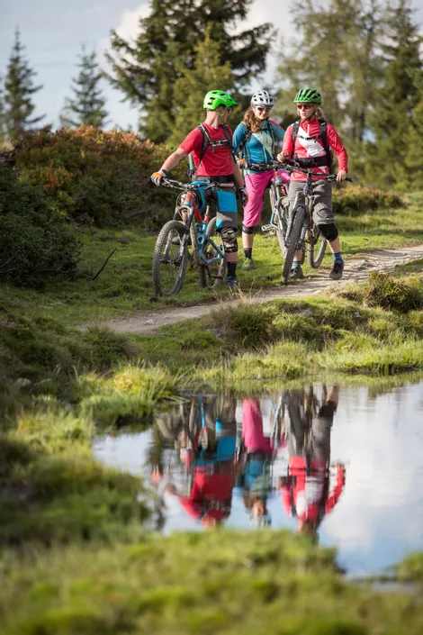 Mountainbiken im Sommer in Saalbach